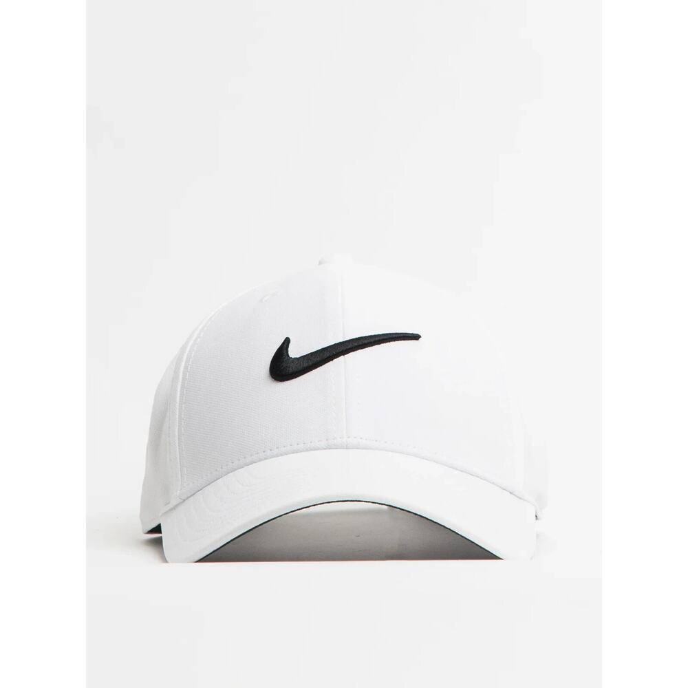 New Nike Club Structured Swoosh Hat Deep White Black Cap FB5625 100 Size M/L - Picture 3 of 6